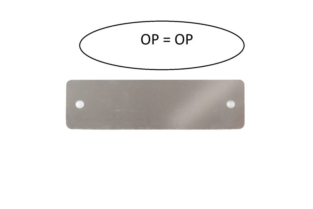 RVS labels 25x90x0,4 mm 2 gaten 4 mm per 500 stuks-0