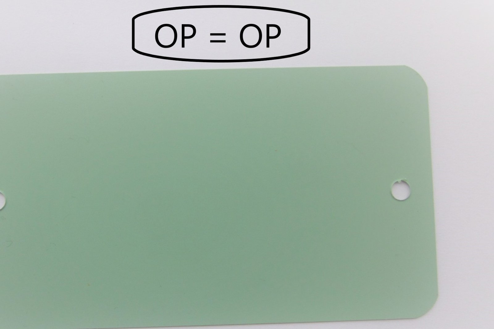Plastic labels 30x60x0,4mm 1 gat 5 mm Groen per 1.000 stuks-0