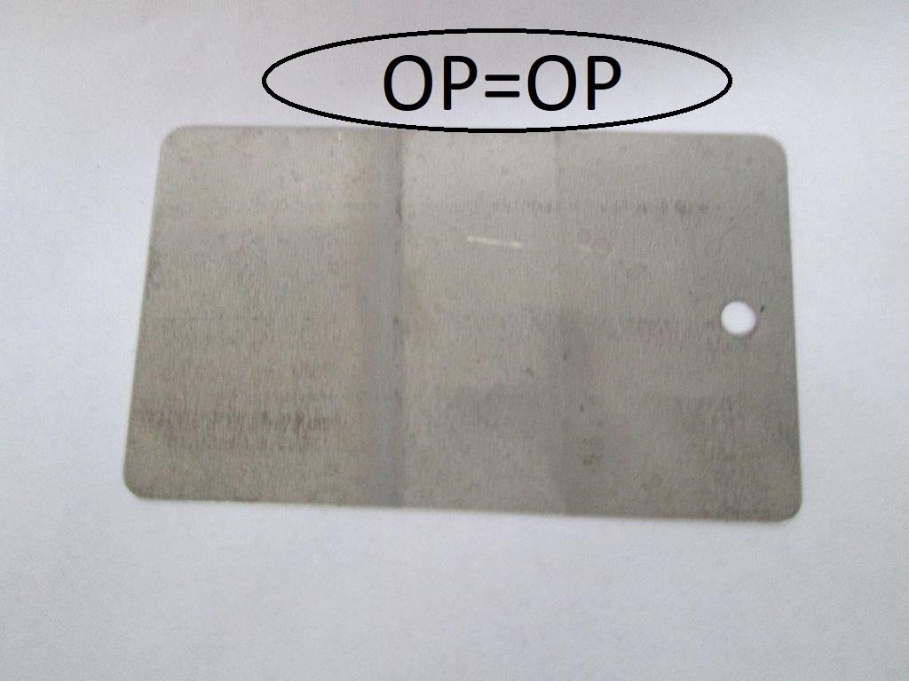 RVS verenstalen label 45x75x0,45mm 1 gat 4 mm per 400 stuks-0