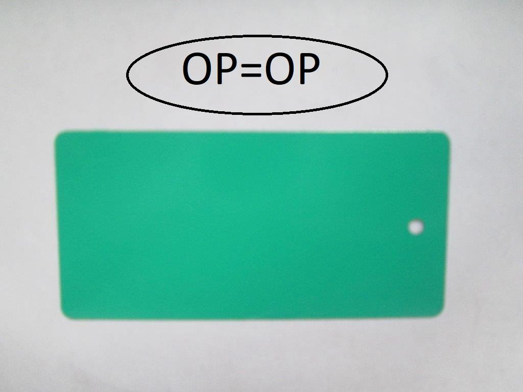 Metalen label groen 65x100x0,12mm 2 gaten per 1.000 stuks-0